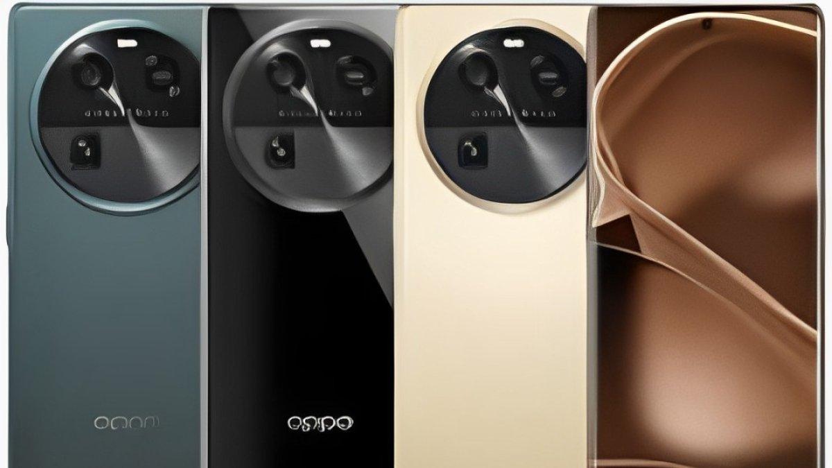 Tampilan Oppo Find X6 yang hadir dengan 3 warna: Hitam, Hijau, dan Emas.