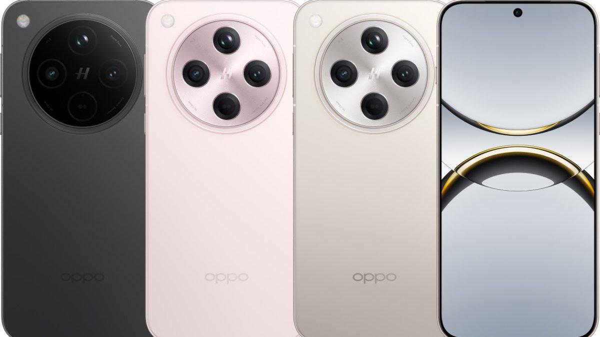 HARGA HP OPPO - Penampilan HP Oppo Find X8 warna Space Black (kiri), Shell Pink (tengah), Star Grey (kanan) diakses dari oppo.com, Minggu (13/4/2025).