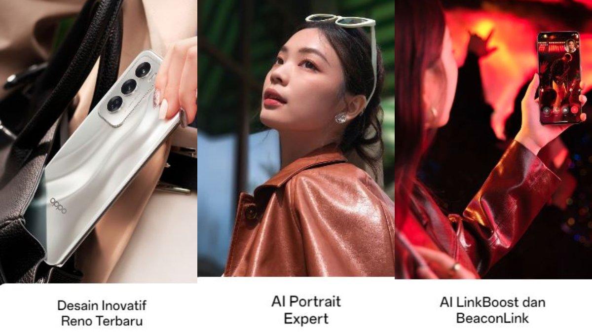 Oppo Reno 12 5G yang hadirkan desain cermin 3D, AI Camera Expert, serta AI LinkBoost dan Beaconlink.