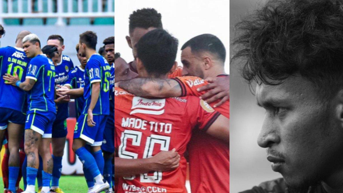 Skuad Persib Bandung (kiri), Bali United (tengah) dan sosok Osvaldo Haay (kanan).