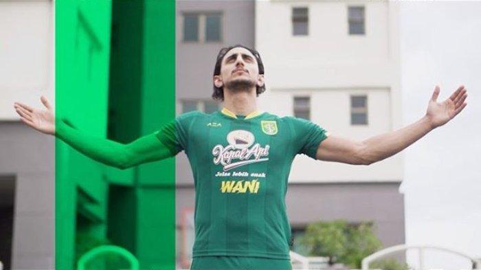 Pemain asing anyar Persebaya Surabaya, Mahmoud Eid, yang diperkenalkan pada Selasa (7/1/2020).