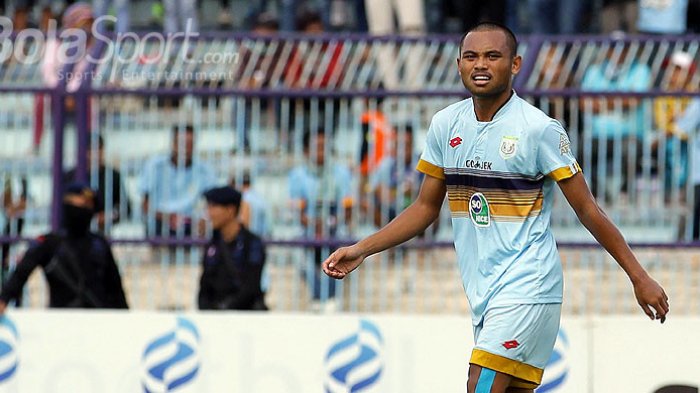 Pemain sayap Persela Lamongan, Saddil Ramdani, saat tampil melawan PS TNI dalam laga pekan ke-26 Liga 1 di Stadion Surajaya Lamongan, Jawa Timur, Kamis (22/09/2017) sore.