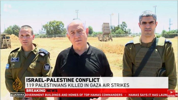 Perdana menteri Israel, Benjamin Netanyahu tegaskan akan terus melanjutkan serangan pada Palestina, Jumat (14/5/2021).