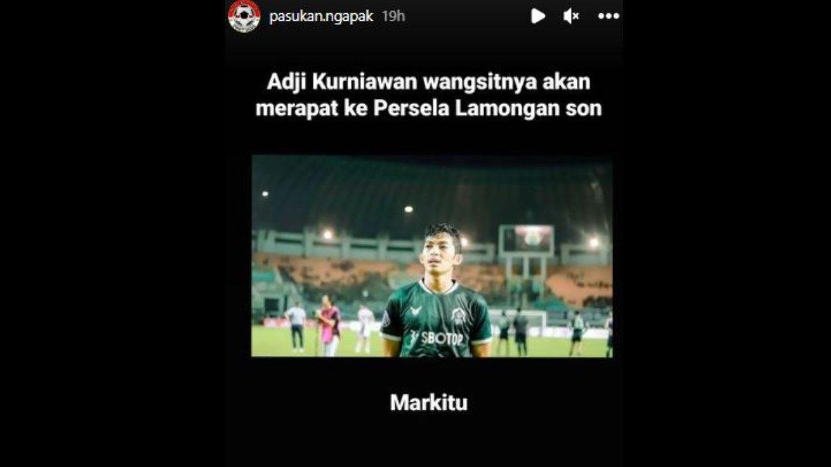 Rumor diincarnya Aji Kurniawan oleh Persela Lamongan, Jumat 30 Juni 2023.