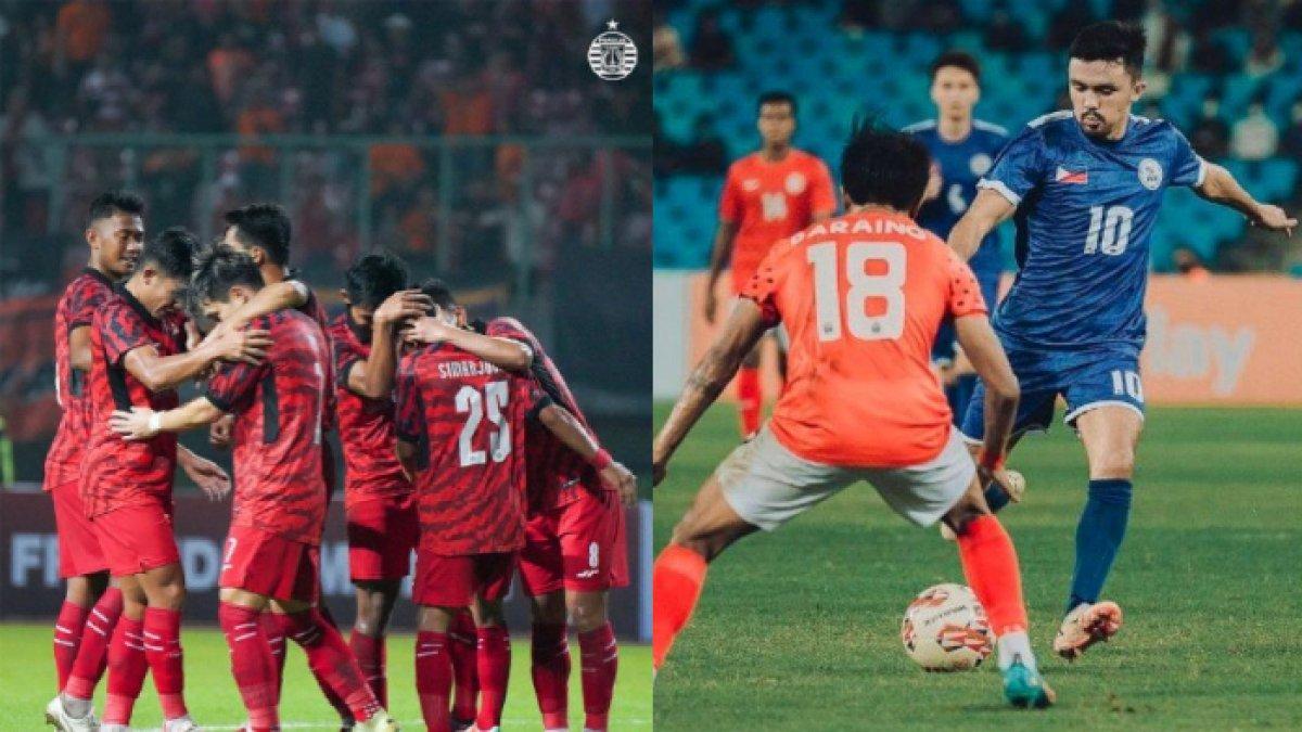 Skuad Persija Jakarta (kiri) dan Oliver Bias (kanan).