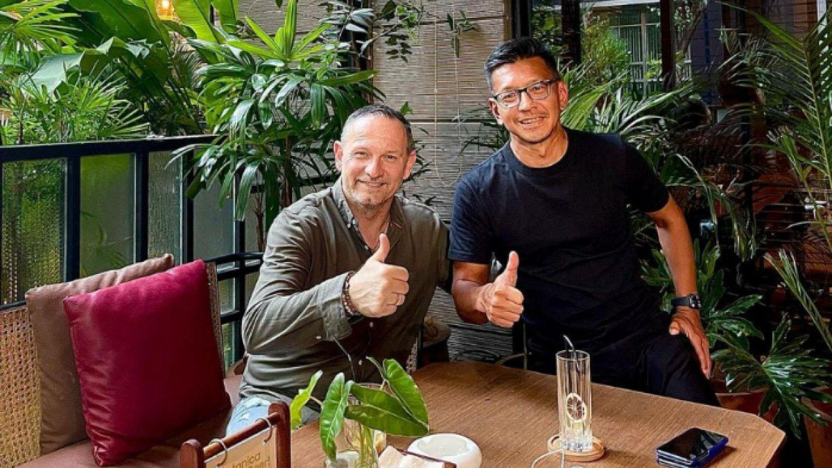 Pertemuan antara bos Persib Bandung Teddy Tjahjono dengan mantan pelatih Maung Bandung, Dejan Antonic, Sabtu (13/5/2023).