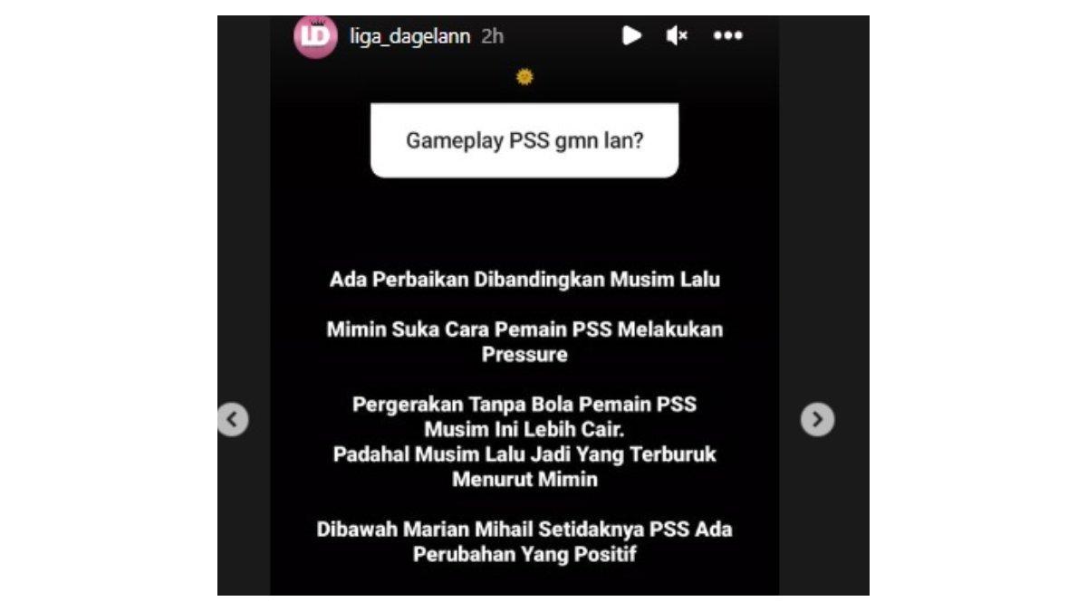 Perubahan positif Marian Mihail tangani PSS Sleman.