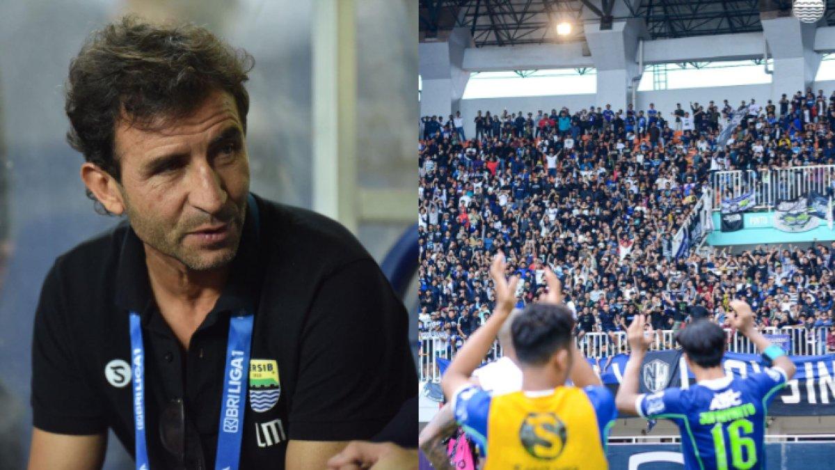 Luis Milla (kiri) dan Persib Bandung-Bobotoh (kanan).