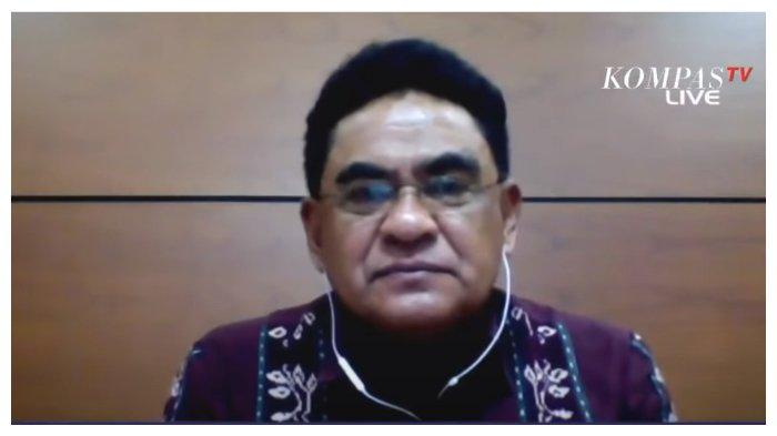 Politisi PDI Perjuangan (PDIP), Andreas Hugo Pariera dalam kanal YouTube Kompas TV, Senin (22/3/2021). Ia berkelit saat ditanya dukungan PDIP untuk Prabowo di Pilpres 2024.