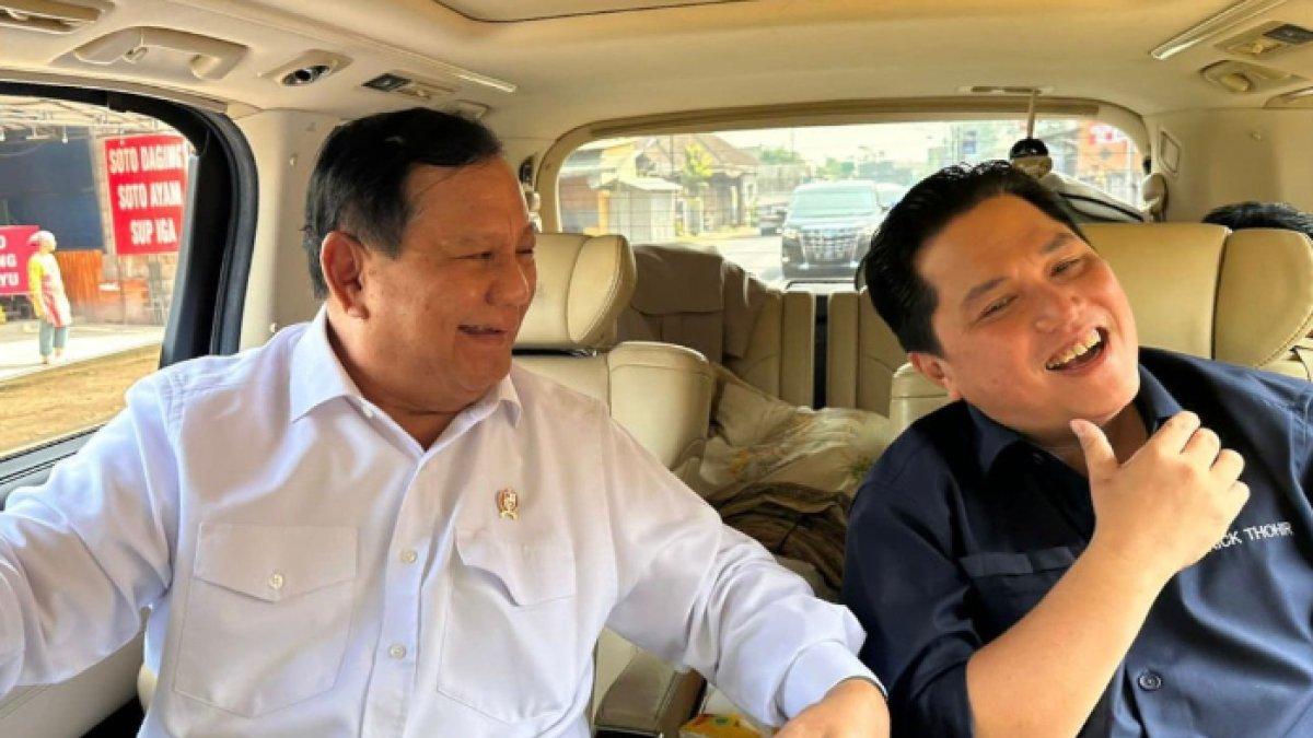 Unggahan Erick Thohir bareng Prabowo Subianto jadi sorotan warganet.