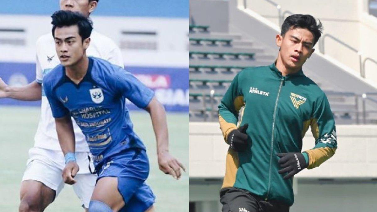 Pratama Arhan sewaktu membela PSIS Semarang (kiri) dan Tokyo Verdy (kanan).
