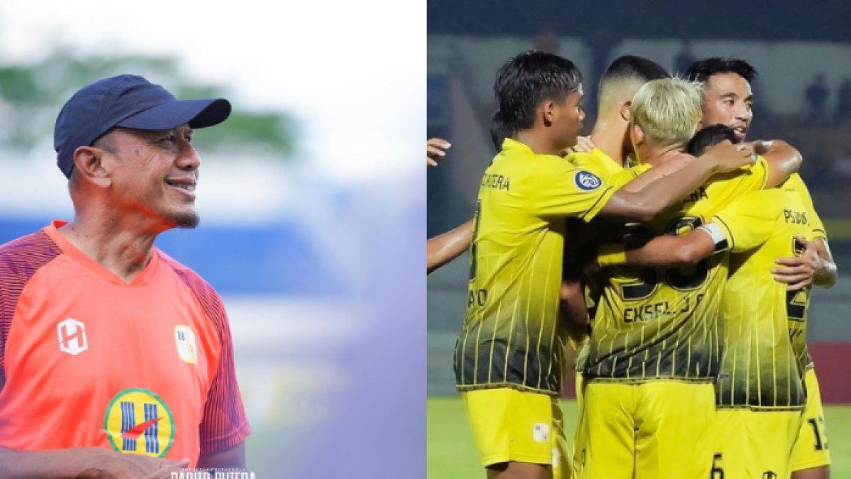 Rahmad Darmawan (kiri) dan skuad Barito Putera (kanan). Barito Putera bidik pemain ikonik eks PSIS Semarang asal Dewa United, Marko Simic?