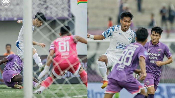 Kolase foto cuplikan pertandingan Persita Tangerang melawan PSIS Semarang di pekan kesepuluh Liga 1 2022, Rabu (14/9/2022).