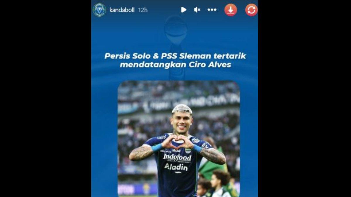 Rumor diminatinya Ciro Alves oleh PSS Sleman hingga Persis Solo jelang Liga 1 2023.