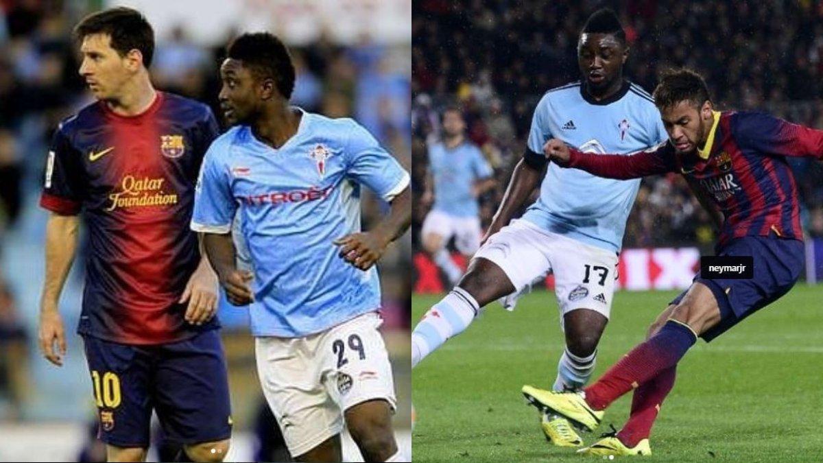 Kolase aksi rekrutan anyar Persib Bandung, yakni Levy Madinda yang sempat melawan Neymar hingga Lionel Messi saat masih merumput di Liga Spanyol beberapa waktu lalu.