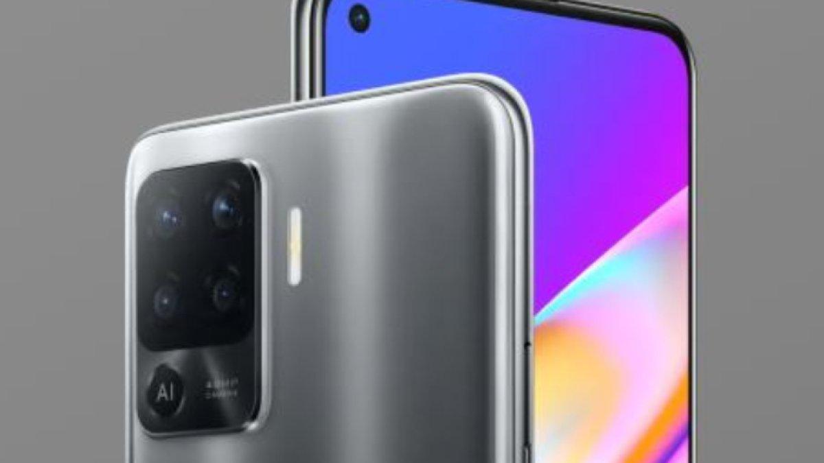 HARGA HP OPPO - Tampilan Oppo Reno 5 F warna Fluid Black diakses dari oppo.com, Jumat (25/4/2025).