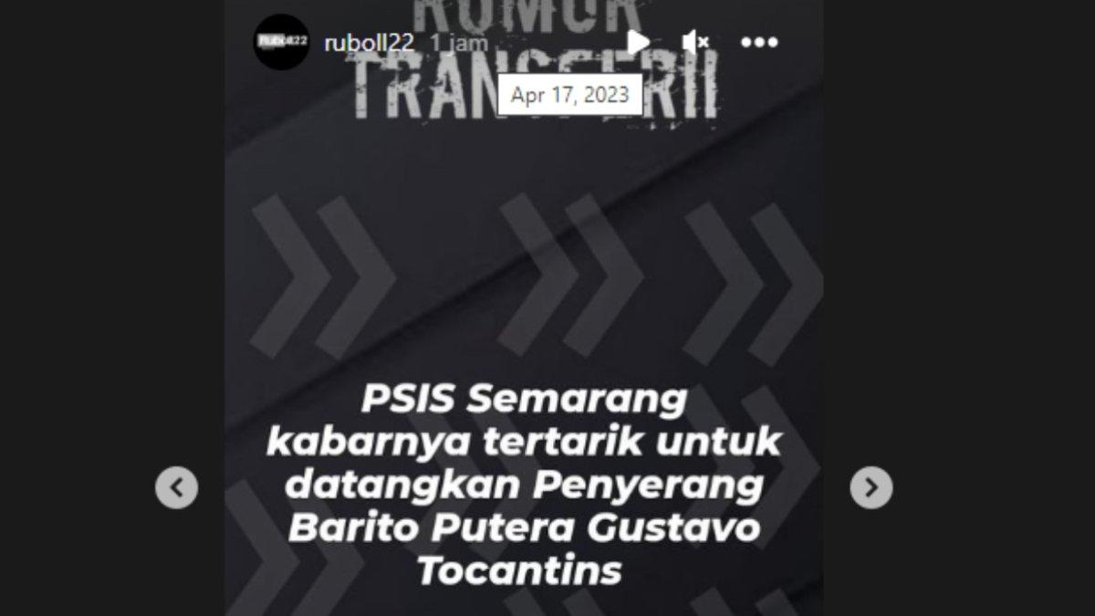 Rumor PSIS Semarang bidik Gustavo Tocantins.