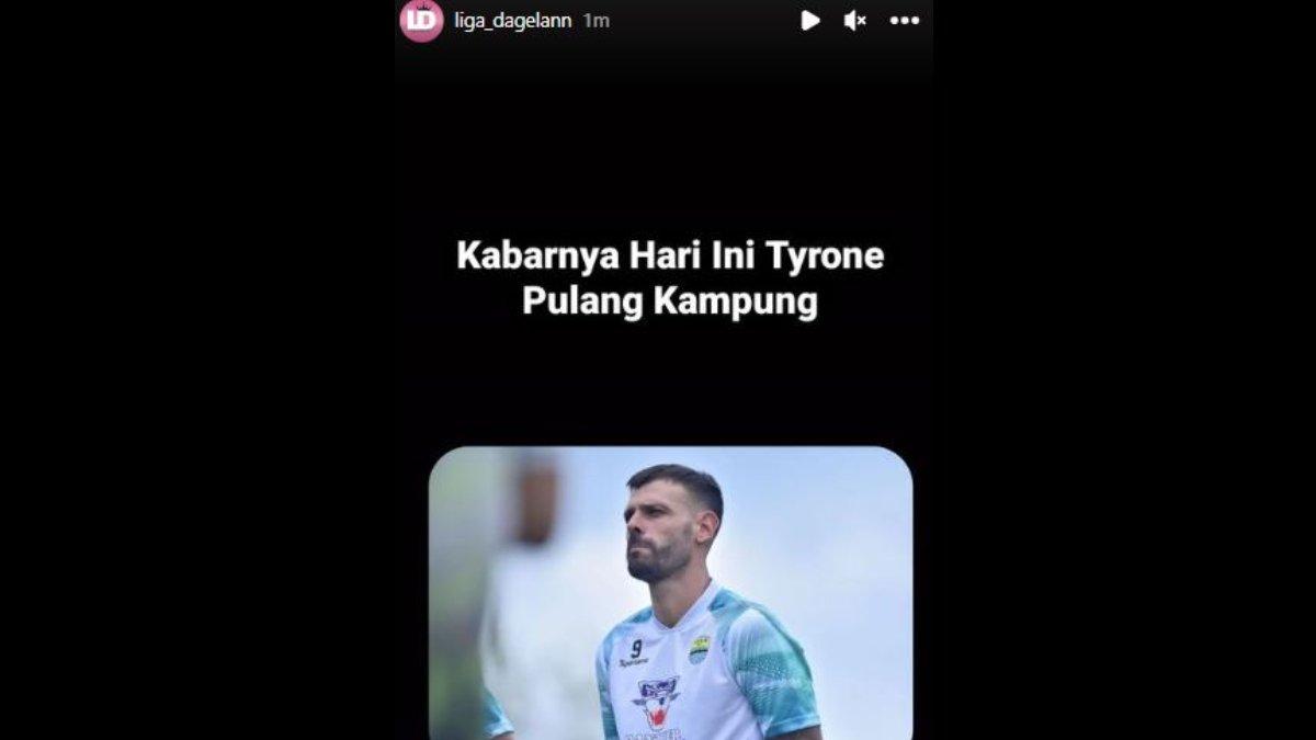 Rumor pulangnya Tyronne del Pino dari skuad Persib Bandung seusai sang pemain mengalami cedera parah, Minggu 9 Juli 2023.
