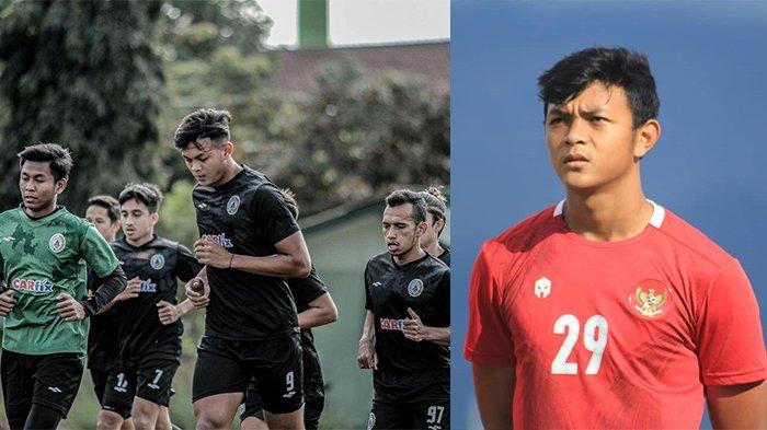 Saddam Gaffar pencetak gol di dua leg babak semi final Piala Menpora 2021 pada postingan Instagram @saddamemirrudingaffar pada 14 Maret 2021 (kiri) dan 16 Oktober 2020 (kanan)