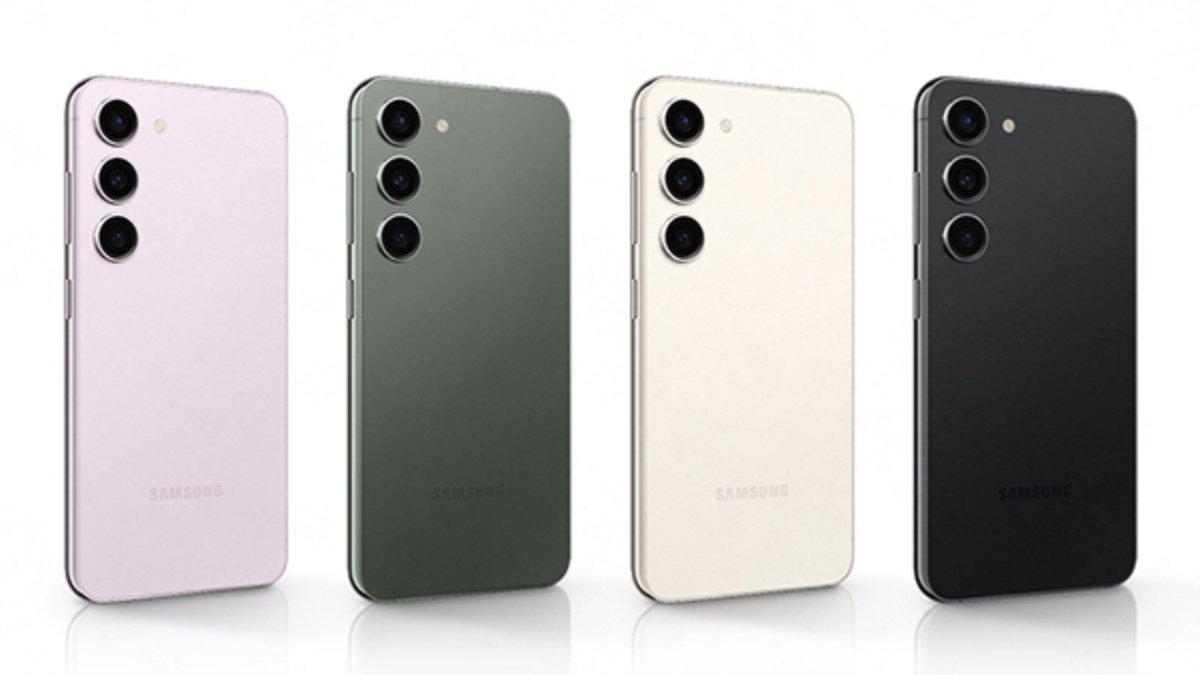 Tampilan desain bodi belakang Samsung Gakkaxy S23 Plus.