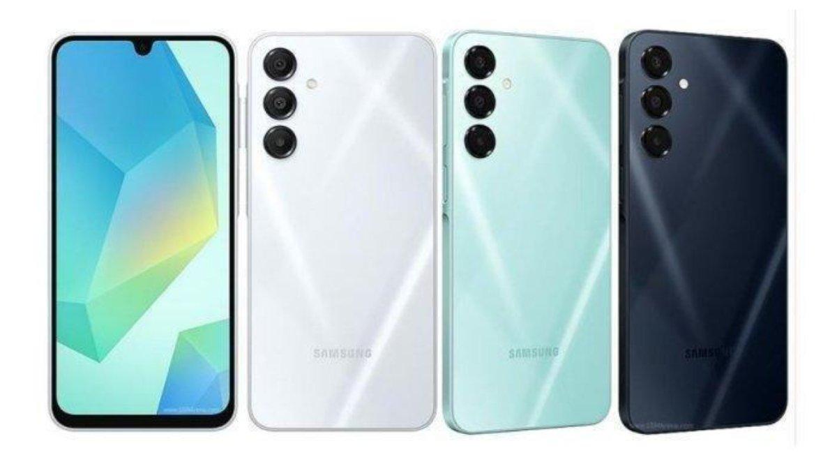 Tampilan Samsung Galaxy A16 4G: Gray, Water Green, Midnight Blue.