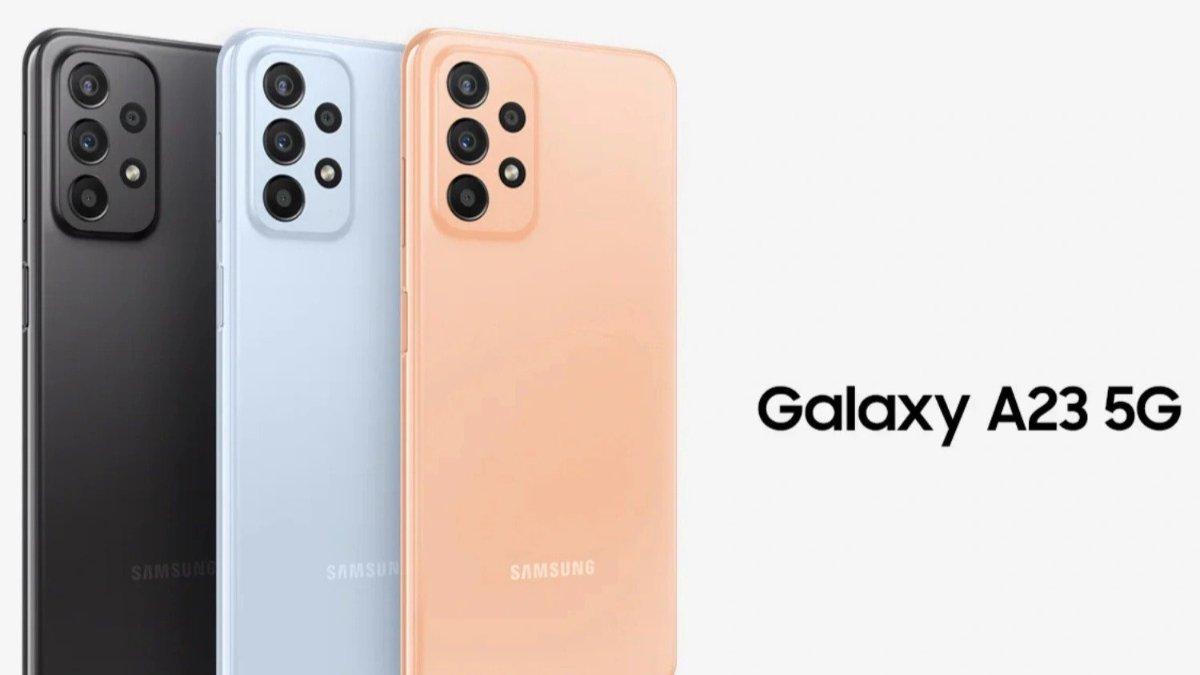Tampilan desain bodi belakang Samsung Galaxy A23 5G.
