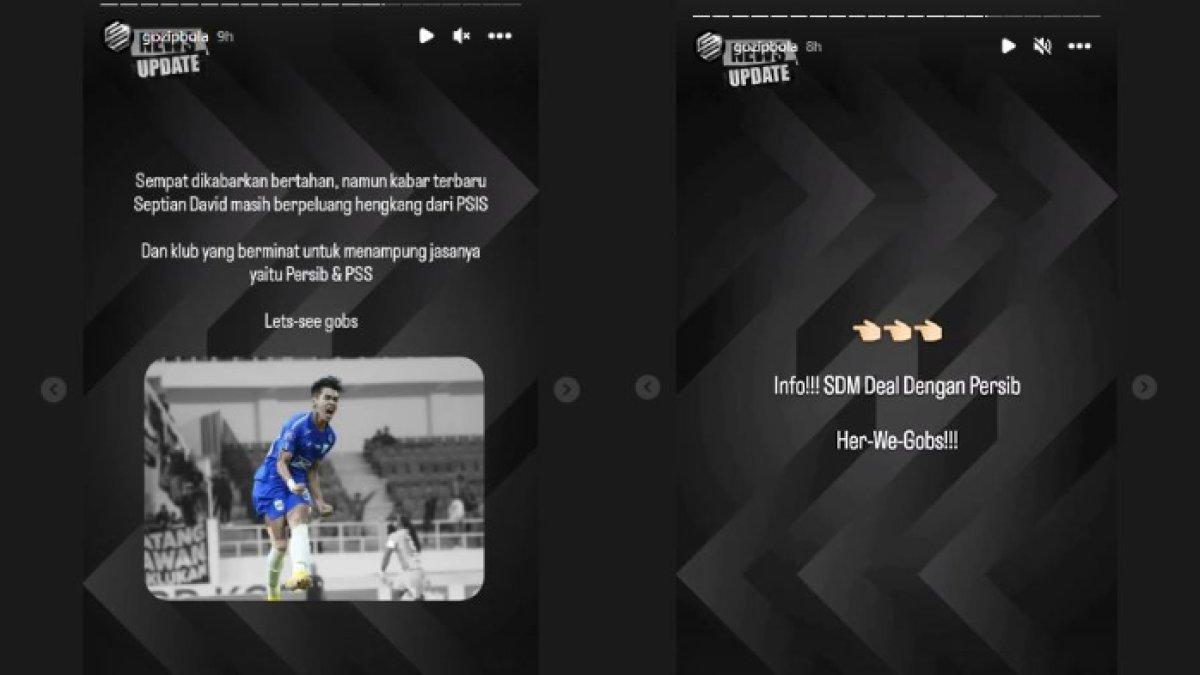 Septian David Maulana deal bergabung dengan Persib Bandung dan buat PSS Sleman serta PSIS Semarang merana.