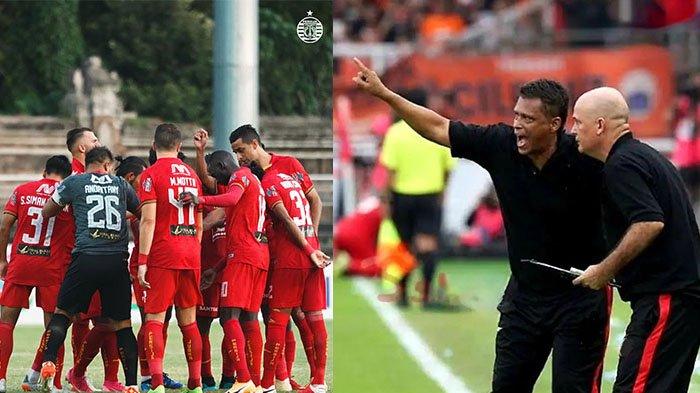 Skuad Persija Jakarta (kiri) dan Sergio Farias (kanan) pada postingan Instagram @sergiofarias92 @persija. Sergio Farias beri kode dengan umbar dukungan untuk Persija Jakarta.