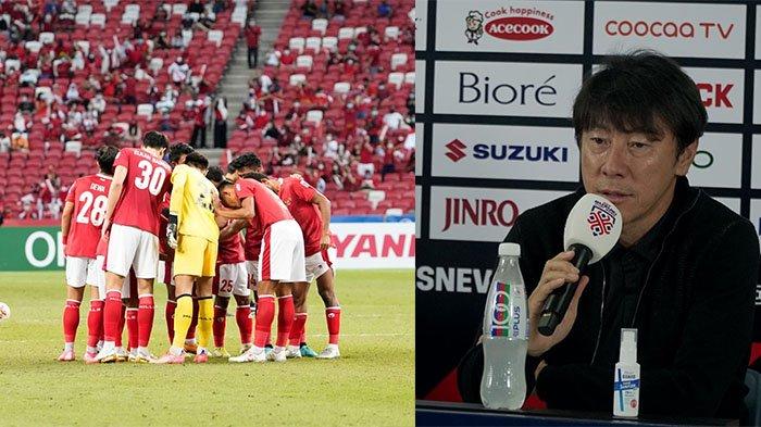 Skuad Timnas Indonesia saat lawan Thailand (kiri) dan Shin Tae-yong (kanan) pada postingan Instagram @shintaeyong7777 @affsuzukicup.