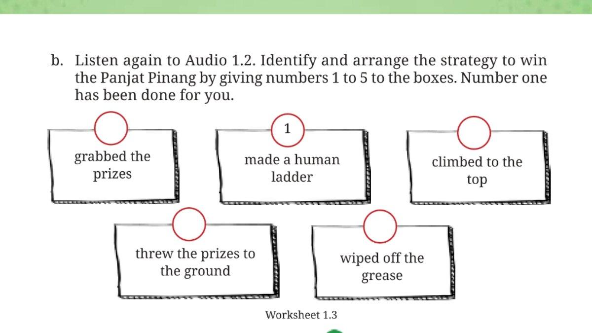 Soal bahasa inggris kelas 8 Kurikulum Merdeka Chapter 1 halaman 30.