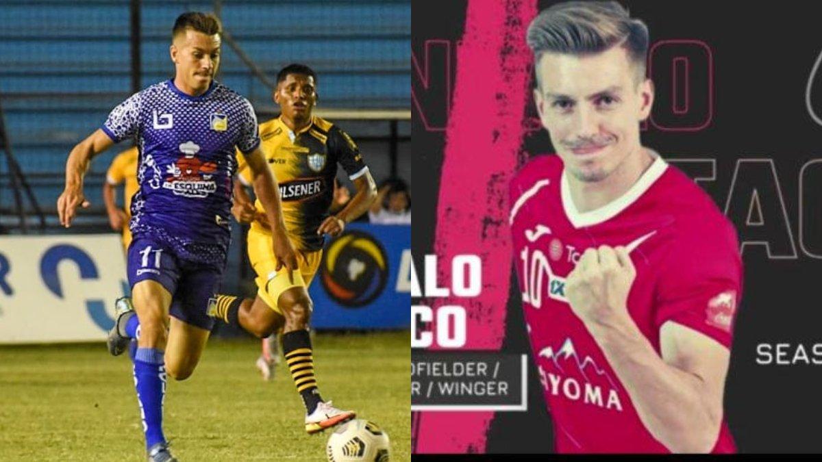 Kolase Foto Sosok dari Goncalo Ritacco kala bermain Bersama Delfin SC (kiri) dan Istiqlol Dunshabe (Kanan)