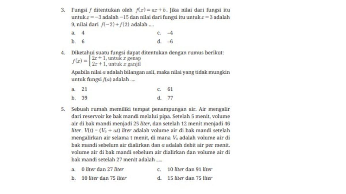 KUNCI JAWABAN - Gambar soal buku matematika untuk SMP/MTs Kelas 8. Berikut soal uji kompetensi no 3,4, dan 5 buku matematika untuk SMP/MTs Kelas 8 di halaman 203-204. Diakses pada Rabu (26/2/2025). (buku.kemdikbud.go.id)