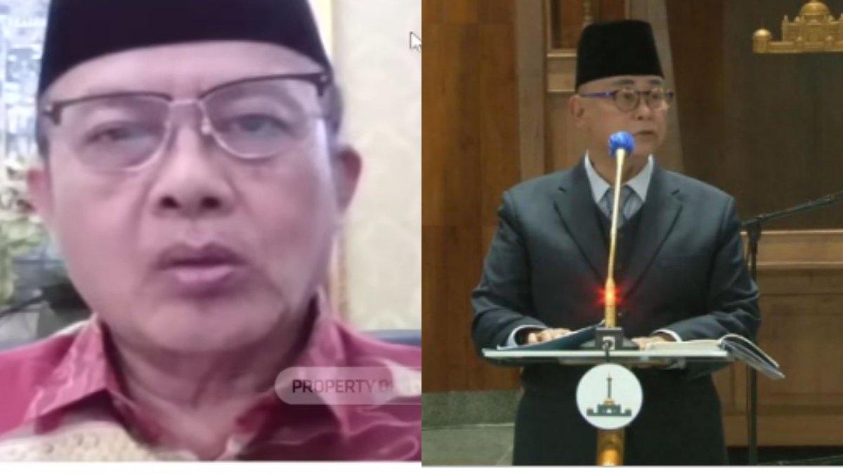 Wakil Sekjen Hukum dan HAM MUI Pusat, Ikhsan Abdullah (kiri) dan Panji Gumilang (kanan), MUI temukan 10 bukti Ponpes Al Zaytun terindikasi menyimpang, Sabtu (24/6/2023).