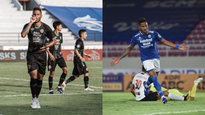 Wander Luiz saat membela PSS Sleman (kiri) dan Persib Bandung (kanan).