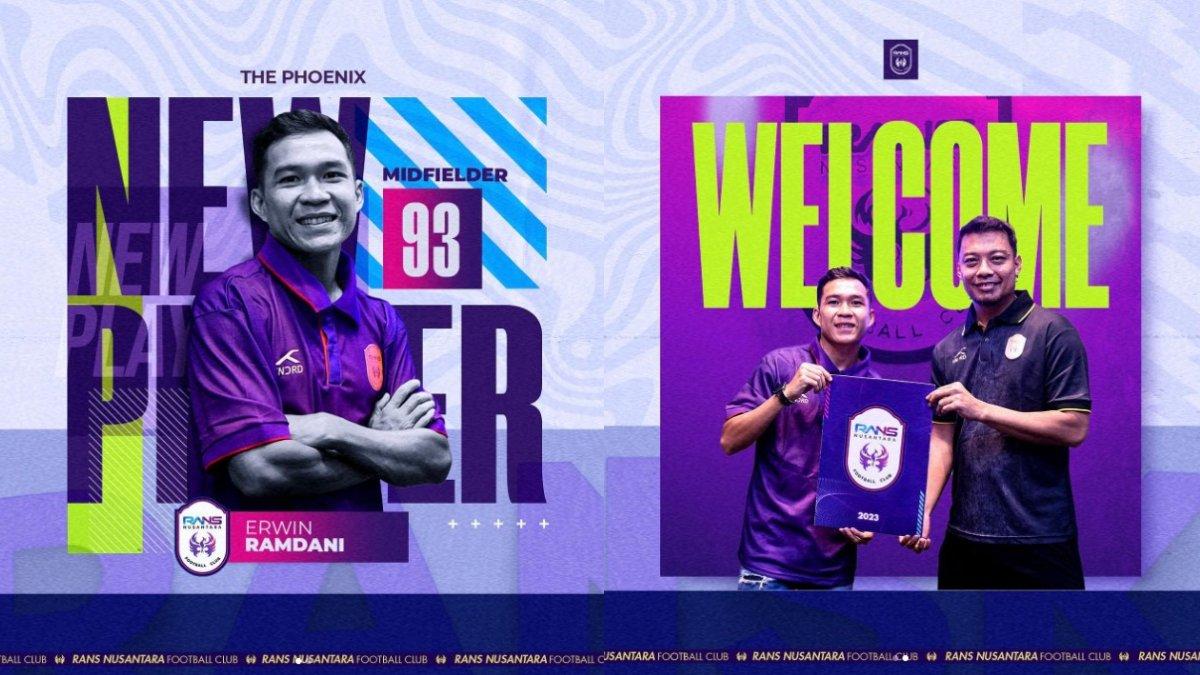Erwin Ramdani resmi diumumkan bergabung oleh RANS Nusantara FC setelah diboyong dari Persib Bandung Kamis (22/6/2023).