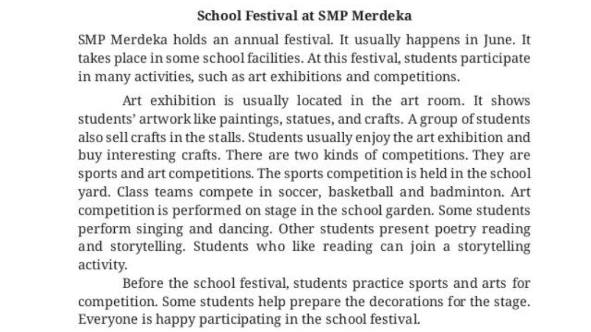 Text for Worksheet 5.15 - 5.16, English for Nusantara kelas 7 SMP.