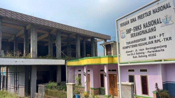 Sekolah Yayasan Bina Prestasi Nasional milik Yosef yang berada di Desa Cijengkol, Kecamatan Serangpanjang, Kabupaten Subang, Jawa Barat, Kamis (14/10/2021).