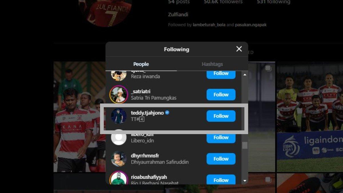Eks gelandang Madura United, yakni Zulfiandi terpantau telah mengikuti Instagram dari bos Persib Bandung, Teddy Tjahjono.